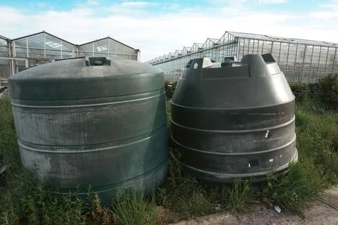 Small containers for liquid storage Foto stock