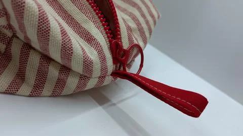 Small cosmetic bag patchwork handmade pouch 库存照片