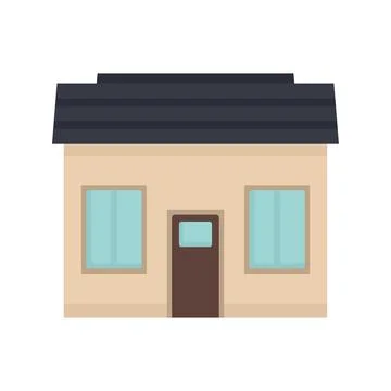 Small cottage icon flat isolated vector Stockillustratie