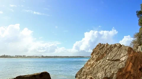 Small Cove in Macao Beach Stock Footage 48517945