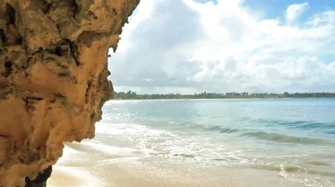 Small Cove in Macao Beach Stock Footage 48518012