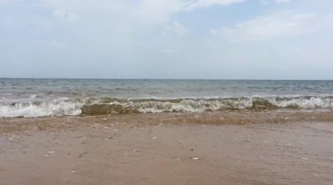 Small Crashing Waves Stock Footage 33894357