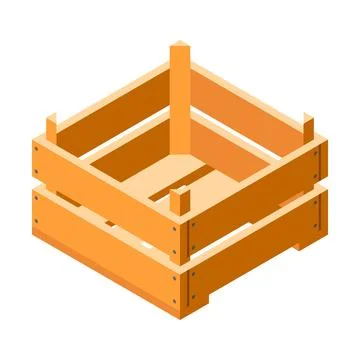 Small crate icon, isometric style 스톡 일러스트
