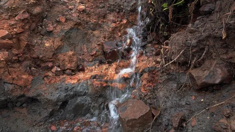 Small creek among stone cliffs. Stock-Footage 109060209