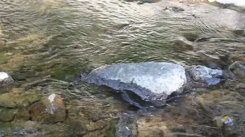Small creek in the valley Stock Footage 136100623