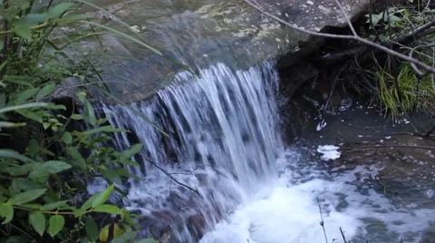Small Creek Waterfall Video stock 50545875