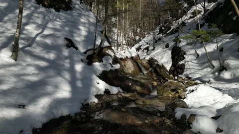 Small creek in winter 2 Stock Footage 237774853