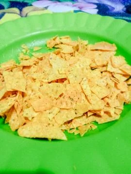 Small crispy crisps snacks 스톡 사진