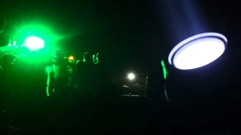 Small crowd partying on the ocean Stock Footage 78103520