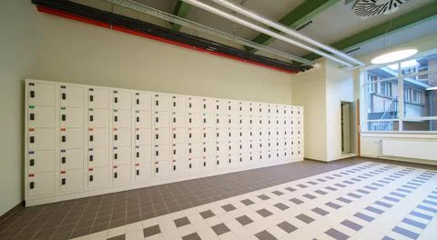 Small cupboards in corridor Stock Photos
