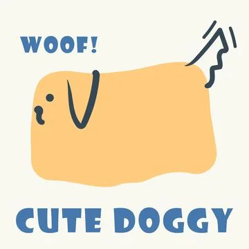 Small, cute barking puppy vector illustration Stock Illustration