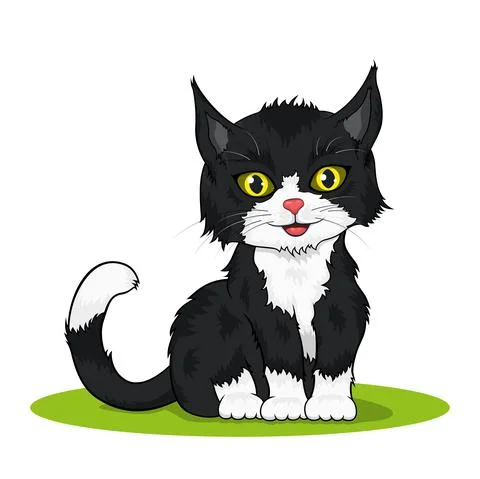 Small cute kitten Stock Illustration