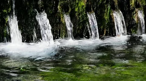 Small Dam's spillway Stock Footage 10856668