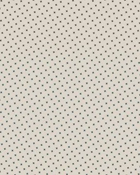 Small dark teal crosses repeat diagonally over a warm beige field, deliveri.. Ilustração Stock