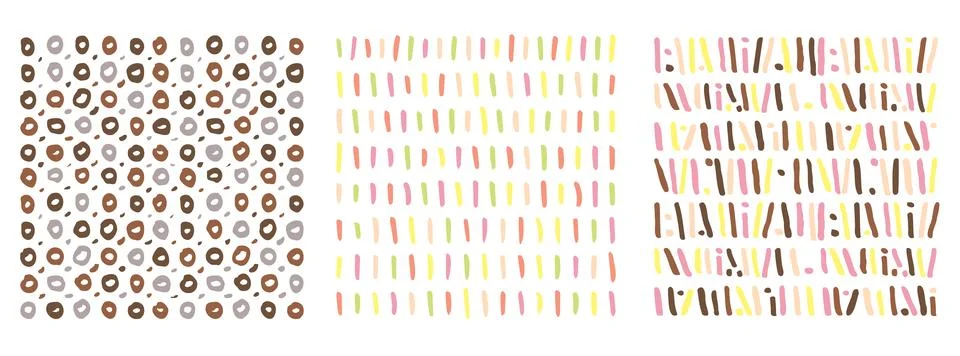 Small dash pattern Dotted lines texture. Candi chocolate Illustrazione stock