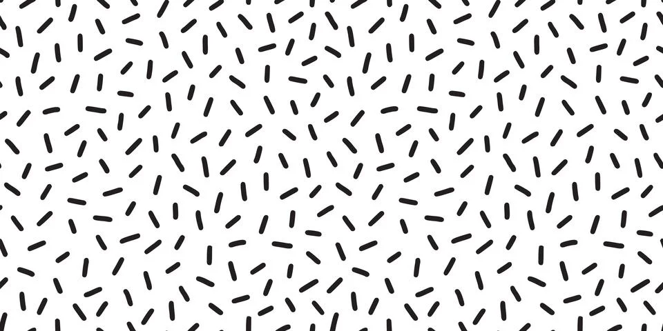 Small dash pattern on white background. Hand drawn small black dash seamless 스톡 일러스트