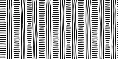 Small dash seamless pattern Dotted lines texture. Black and Illustrazione stock