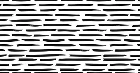 Small dash seamless pattern Dotted lines texture. Black and Illustrazione stock