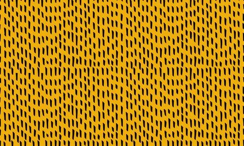 Small dash seamless pattern. Hand drawn noise texture on yellow background Illustrazione stock