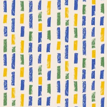 Small dash vertical child-like lines seamless pattern. Pastel freehand summer Stock Illustration