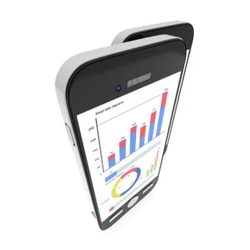 Small Data on Smartphone Stock-Illustration