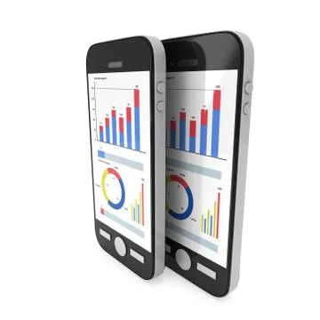 Small Data on Smartphone Illustrazione stock