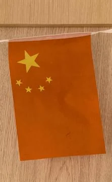 Small decorative Chinese flag Stock Photos