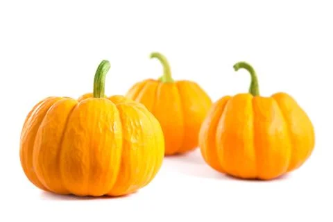 Small decorative orange pumpkins Foto stock