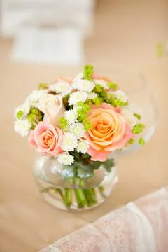 A small delicate composition of roses Stock Photos