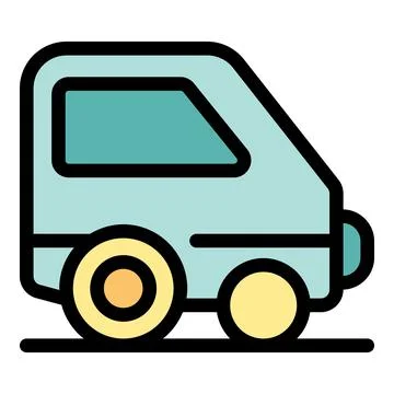 Small delivery van icon representing shipping and logistics イラスト素材