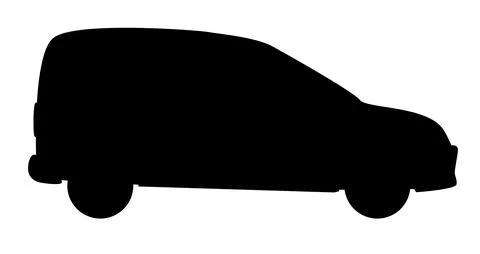 Small Delivery Van Silhouette Stock Illustration