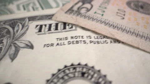 Small denominated dollar bills Stock-Footage 121644795