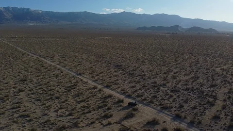 Small Desert Road Stock Footage 126879439