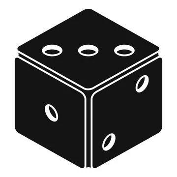 Small dice icon, simple style Stock Illustration