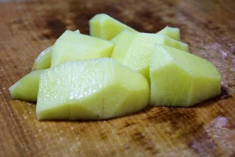Small diced Potatoes 스톡 사진