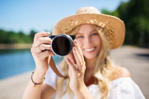 Small digital camera Stock Photos
