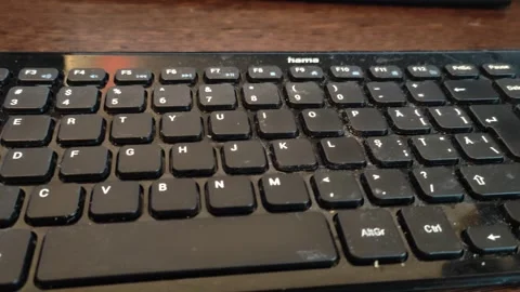 Small dirty keyboard Video stock 285734513