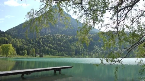 Small Dock On Lake Stock Footage 40674648