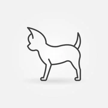 Small dog vector icon Stock Illustration