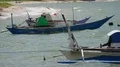 Small domestic traditional indonesia boats anchored on sea near coast 4k or 4k+ Resolution