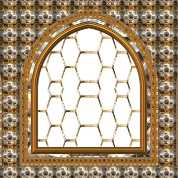 Small dormer window wih sash - 3D illustration Ilustración de archivo