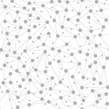 Small dots connected into irregular network Stock Illustration