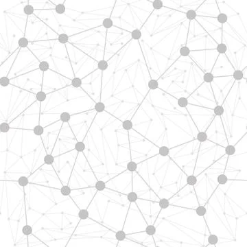 Small dots connected into irregular network Stock Illustration