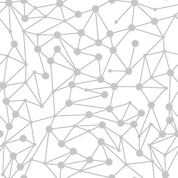 Small dots connected into irregular network Stock Illustration