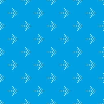 Small dots right arrow pattern seamless blue Stock Illustration