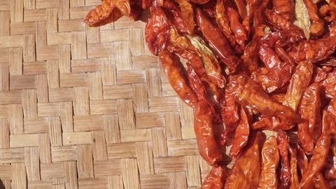 Small dried chilies Stock Photos