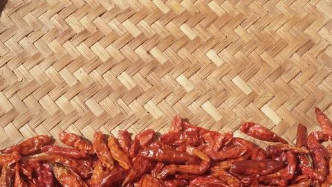 Small dried chilies Stock Photos