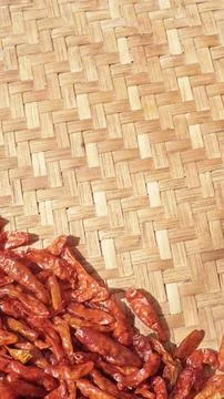 Small dried chilies Stock Photos