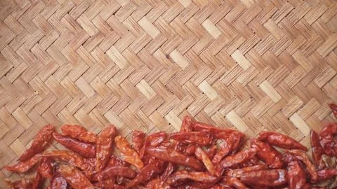 Small dried chilies Stock Photos
