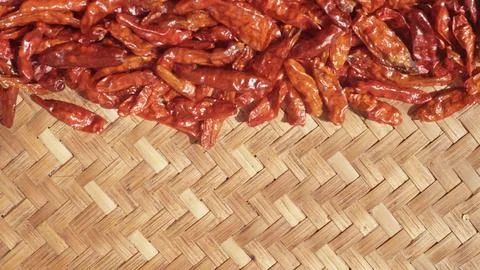 Small dried chilies Stock Photos